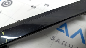 Upper rear right door molding for Audi A6 C7 12-18, gloss black, with glass seal, bent, torn seal, scratches