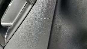Black rear left door panel for Ford Edge 19-24, SEL, ST-Line, black leather insert, black leather armrest, with trim and window lift control, with handle, scratches
