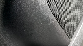 Black rear left door panel for Ford Edge 19-24, SEL, ST-Line, black leather insert, black leather armrest, with trim and window lift control, with handle, scratches