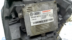 Right front headlight assembly for Audi A6 C7 16-18, restyling LED, needs polishing, chips, LED burnout