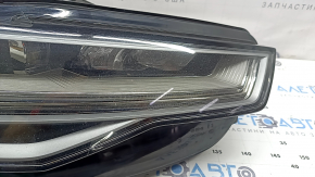 Right front headlight assembly for Audi A6 C7 16-18, restyling LED, needs polishing, chips, LED burnout