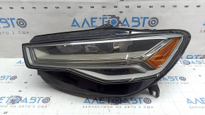 Left front headlight assembly for Audi A6 C7 16-18, restyling LED, needs polishing, chips, LED burnout