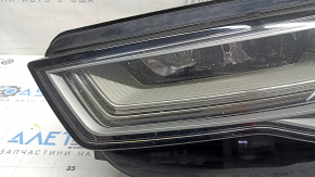 Left front headlight assembly for Audi A6 C7 16-18, restyling LED, needs polishing, chips, LED burnout