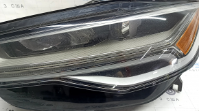 Left front headlight assembly for Audi A6 C7 16-18, restyling LED, needs polishing, chips, LED burnout