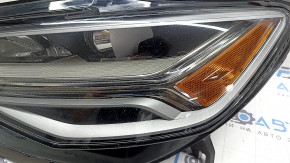 Left front headlight assembly for Audi A6 C7 16-18, restyling LED, needs polishing, chips, LED burnout