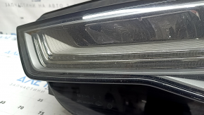 Left front headlight assembly for Audi A6 C7 16-18, restyling LED, needs polishing, chips, LED burnout
