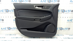 Door trim panel front left Ford Edge 19-21 black SEL, black leather insert, black leather armrest, with trim and control for the window lifter and the central locking button, with a handle, worn