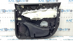 Door trim panel front left Ford Edge 19-21 black SEL, black leather insert, black leather armrest, with trim and control for the window lifter and the central locking button, with a handle, worn