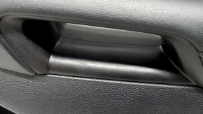 Black front right door panel for Ford Edge 19-24, SEL, ST-Line, black leather insert, black leather armrest, with window control trim and central locking button, scratches