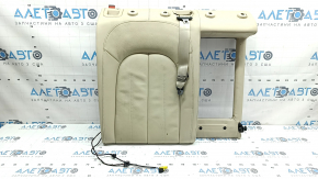 Right rear seat backrest for Audi A6 C7 12-18, beige leather, with seat belt, heated, broken seat belt cover, dry cleanable