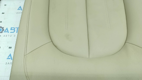 Right rear seat backrest for Audi A6 C7 12-18, beige leather, with seat belt, heated, broken seat belt cover, dry cleanable