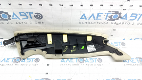 Left side panel of the 2nd row of seats for an Audi A6 C7 16-18, beige leather, dry-cleanable, scratched, worn
