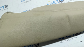 Left side panel of the 2nd row of seats for an Audi A6 C7 16-18, beige leather, dry-cleanable, scratched, worn