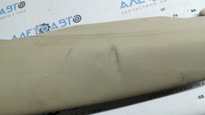 Left side panel of the 2nd row of seats for an Audi A6 C7 16-18, beige leather, dry-cleanable, scratched, worn