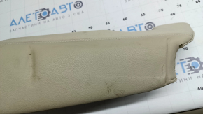 Left side panel of the 2nd row of seats for an Audi A6 C7 16-18, beige leather, dry-cleanable, scratched, worn