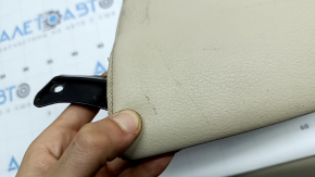 Left side panel of the 2nd row of seats for an Audi A6 C7 16-18, beige leather, dry-cleanable, scratched, worn