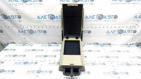 Audi A6 C7 12-18 beige leather rear seat backrest with cup holders, hatch and trim, dry-cleanable