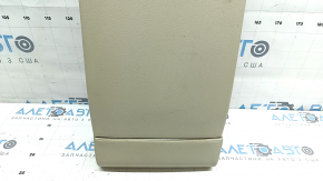 Audi A6 C7 12-18 beige leather rear seat backrest with cup holders, hatch and trim, dry-cleanable