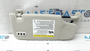 Left visor for Ford Edge 15-24, gray, with backlight, Home link, with hook, for cleaning