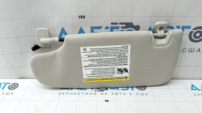 Right visor for Ford Edge 15-24, gray, with backlight, with hook, for cleaning