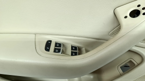 Front left door panel for Audi A6 C7 12-18 beige, beige leather, beige leather insert and armrest, brown upper, with handle, BOSE, with backlight, with buttons, scratches, needs cleaning