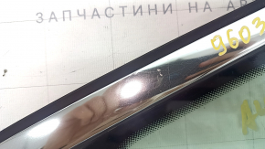 Rear right window, blind glass, Audi A4 B9 17-19, chrome, scratches, torn seal