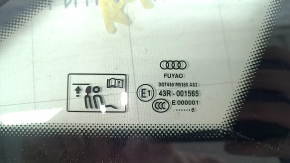 Rear right window, blind glass, Audi A4 B9 17-19, chrome, scratches, torn seal