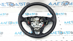 Ford Edge 19-23 leather steering wheel, black, heated, worn, scratches