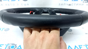 Ford Edge 19-23 leather steering wheel, black, heated, worn, scratches