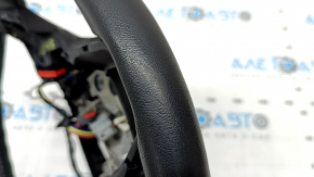 Ford Edge 19-23 leather steering wheel, black, heated, worn, scratches