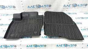 Set of floor mats for Ford Edge 15-24 black rubber with sides, ready for cleaning