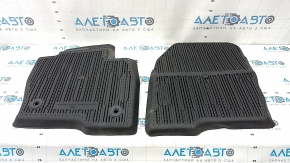 Set of floor mats for Ford Edge 15-24 black rubber with sides, ready for cleaning