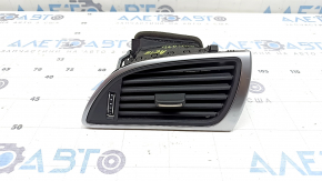 Audi A6 C7 16-18 passenger front panel air vent, black, with chrome trim, scratches
