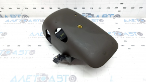 Steering column cover for Audi A6 C7 12-18, 2 parts, brown, electrically adjustable
