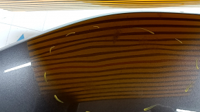 The hood is bare, Honda CRV 17-22 steel, graphite NH797M, dents, the amplifier is peeling off.