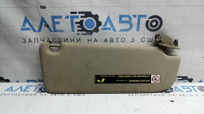 Left sun visor for Audi A6 C7 12-16 beige, no hook, sticker peeled off, needs dry cleaning