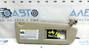 Right sun visor for Audi A6 C7 12-16, beige, without hook, dry-cleanable