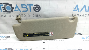 Right sun visor for Audi A6 C7 12-16, beige, without hook, dry-cleanable