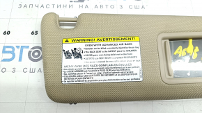 Right sun visor for Audi A6 C7 12-16, beige, without hook, dry-cleanable