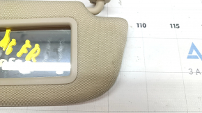 Right sun visor for Audi A6 C7 12-16, beige, without hook, dry-cleanable