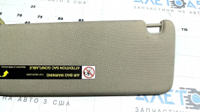 Right sun visor for Audi A6 C7 12-16, beige, without hook, dry-cleanable