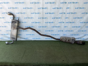 Rear muffler with barrel for Ford Edge 18-24 2.0T AWD with catalytic converter, rusty