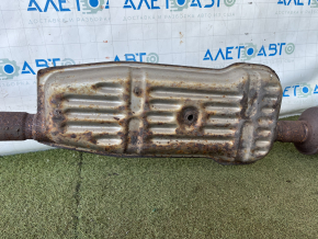 Rear muffler with barrel for Ford Edge 18-24 2.0T AWD with catalytic converter, rusty