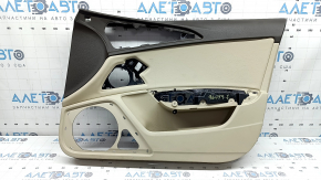Front right door panel for Audi A6 C7 12-18 beige, beige leather, insert, brown top, with backlight, scratches, broken, broken fastener, tear