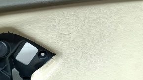 Front right door panel for Audi A6 C7 12-18 beige, beige leather, insert, brown top, with backlight, scratches, broken, broken fastener, tear