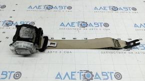 Rear right seat belt with squib for Audi A6 C7 12-18, beige, dry-cleanable, worn