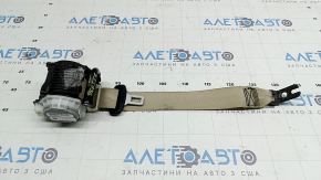 Rear left seat belt with squib for Audi A6 C7 12-18, beige, dry-cleanable, scratched