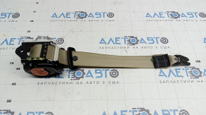 Rear left seat belt with squib for Audi A6 C7 12-18, beige, dry-cleanable, scratched