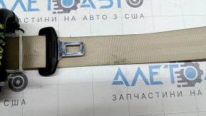 Rear left seat belt with squib for Audi A6 C7 12-18, beige, dry-cleanable, scratched