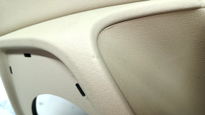 Door trim panel rear right Audi A6 C7 12-18 beige, beige leather, insert, brown top, with backlight, scratches, broken, broken mount